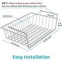 Under Shelf Basket, iSPECLE 6 Pack Wire Rack, Slides Under Shelves For Storage, Easy to Install Grey Black