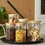 Bocal en verre IDEALUX avec couvercle en bambou étanche, 25 oz (lot de 2), 750ml, conteneur pour grains de café et aliments de cuisine Bocal en verre IDEALUX avec couvercle en bambou étanche, 25 oz (lot de 2), 750ml, conteneur pour grains de café et aliments de cuisine