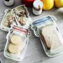 Reusable Ziplock bags Mason Jar Food Storage Bags Reusable Snack Bags Sandwich Bags BPA Free Leak Proof Flat Freezer Bags for Food, Travel, Home Organization (Size : 7pack)