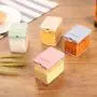 Gewürzsäulen Set Spice Jars Behälter Gewürzbehälter aus Stroh mit Löffel, 4-Fächers Spice Box Organizer zur Aufbewahrung von Gewürzen und Soßen