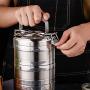 Thermos Food Jar Thermos 304 Stainless Food Flask,Leakproof Insulated Food Containers,Multi-storey,Portable Handle (Size : 1300ML)