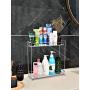 Spice Rack 2 Tier Standing Rack (Large Size), OOFO Kitchen Bathroom Countertop Storage Organizer Spice Jars Bottle Shelf Holder Rack