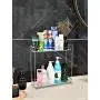 Mehrstufiger Küchen- und Badezimmer-Aufbewahrungsregal, 2 Ebenen, große Größe, Spice Jar Bottle Shelf Holder Rack