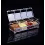 Drenky Seasoning Box 4 Piece Acrylic Seasoning Box with Spoons, Storage Container Condiment Jars Drenky Seasoning Box 4 Piece Acrylic Seasoning Box with Spoons, Storage Container Condiment Jars