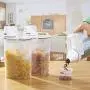 Plastic Kitchen Square Food Storage Containers Canister Grain Storage Tanks Food Storage Jar Airtight Food Storage Containers-rbenhe