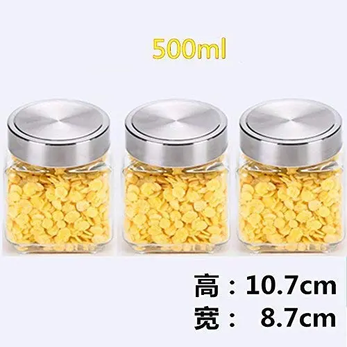 Kitchen Food Storage Jar Airtight Food Storage Kitchen Glass Jar Moisture-Proof Home Multi-Purpose Jam Bottle Cruet Sealing Tank Set