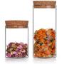 Yl Ly Cork Glass Sealed Storage Tank Moisture-Proof Transparent Berry Candy Snack Cylindrical Storage Bottle Large