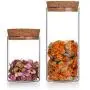 Yl Ly Cork Glass Sealed Storage Tank Moisture-Proof Transparent Berry Candy Snack Cylindrical Storage Bottle Large Yl Ly Cork Glass Sealed Storage Tank Moisture-Proof Transparent Berry Candy Snack Cylindrical Storage Bottle Large