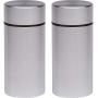 2X 1/4th Stash Jars Aluminum Airtight Smell Proof Container (Silver) New Version