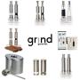 Salt Cellar, Spice Jars Stainless Steel, Grind Gourmet Storage Spice Jars Silver Cellar With Spoon Solid Stainless Steel Holder (Large, Silver)