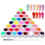 Anself 36 Colors Nail Gel Art Polish Pigment UV Gel Set ...