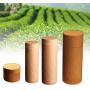 Natural Bamboo Salt and Spice Box with Swivel Lid, Portable Travel Tea Canisters Cover, Round Shape Sealed Tea Box Tube Jar Kitchen Storage Accessories