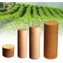 Natural Bamboo Salt and Spice Box with Swivel Lid, Portable Travel Tea Canisters Cover, Round Shape Sealed Tea Box Tube Jar Kitchen Storage Accessories