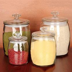 Glass Sealed Jars, Moisture-Proof Kitchen Food Containers, Storage Kimchi/Cereal/Oatmeal/Rice