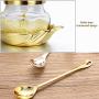 DUDDP Storage Spice lar set Spice Jars with Lids and Spoons swan Shape Decorative Jam Mustard Pots Condiment Seasoning Container Holder, Design for Syrup Cream Salt Berry (Color : Gold)