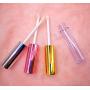 Refill Empty Lip Gloss Tubes, Reusable Lip Gloss Container with Golden,Silver and Pink Wand Caps 5ml/0.17oz 6 PCS