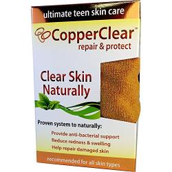 CopperClear Acne Bundle-Best Natural Acne Teen Skin Care Solution-Dual Action Cloths-All Natural Skin Treatment Combo-Reduces Blemish Scar Appearance-Removes Damaged Skin Collagen(2-oz Jar & 2 Cloths)