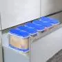 Shazo Food Storage Containers 20-Piece Set (10 Container Set) - Airtight Dry Food with Innovative Dual Utility Interchangeable Lid, FREE 14 pc Measuring Cups/Spoons, One Lid Fits All, Freezer Safe