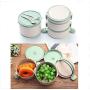 Kitchen Food Storage Jar Airtight Food Storage Lunch Box，Wheat Straw Plastic Lunch Box Microwave Fresh-Keeping Lunch Box Japanese Student Separation Seal Adult Lunch Box（Microwave Oven Not Available