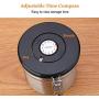 Food Storage Containers Stainless Steel with Airtight Lid and Locking Clamp, Kitchen Coffee Canisters Jars,Pantry Organization and Storage for Tea Snacks Sugar Milk Powder 1.1L/1.4L/1.8L (Size : L)