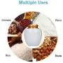 Luftdichte Lebensmittelbehälter Schalen mit Deckeln Große, Keramik Porzellan Müsli Behälter Dose Cookie Jar für Küchenregal Organisation Mehl Reis Süßigkeiten Groß, 1L, 12x14cm (Farbe: Weiß)