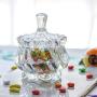 Glass Jar Transparent Candy Snack Jar Crystal Storage Jar Dried Tea Cylinder Kitchen Storage Container Wedding Decoration Bottle,1