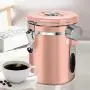Contenant à Café Hermétique, Canette en Acier Inoxydable avec Suivi de Date, Soupape de Libération CO2 et Cuillère Doseuse - Beans et Café Moulu Frais, Thé, Farine, Céréales, Sucre, Grand 22 oz/Rose Gold Contenant à Café Hermétique, Canette en Acier Inoxydable avec Suivi de Date, Soupape de Libération CO2 et Cuillère Doseuse - Beans et Café Moulu Frais, Thé, Farine, Céréales, Sucre, Grand 22 oz/Rose Gold