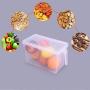 ManxiVoo Fridge and Freezer Bins Refrigerator Storage Organizer Fruit Food Storage Box with Lids and Handle (Clear)