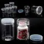 Contenants Ronds en PET Transparent XISAOK, Pots à Condiments Scellés avec Couvercle Transparent Contenants Ronds en PET Transparent XISAOK, Pots à Condiments Scellés avec Couvercle Transparent