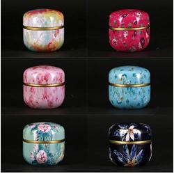 Multifunction Chinese Style Tea Caddies Round Metal Tea Box With Lid Tea Jar Mini Storage Boxes Caddy Coffee Powder Cans,4