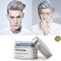 Temporary Hair Color Wax Sliver Grey Hairstyle Cream 4.23 oz Hair Pomades Natural Hairstyle for Kids Men Women Party Cosplay Date (Sliver Grey)