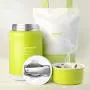 Bocal Alimentaire en Acier Inox pour Bébé 15 oz avec Cuillère Pliable, Récipient Thermique d'Aliment pour Enfants, Boîte à Déjeuner pour Enfants avec Sac de Transport et Cuillère (Bocal Noir 450ml) Bocal Alimentaire en Acier Inox pour Bébé 15 oz avec Cuillère Pliable, Récipient Thermique d'Aliment pour Enfants, Boîte à Déjeuner pour Enfants avec Sac de Transport et Cuillère (Bocal Noir 450ml)