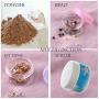ZEJIA 5 Gram Cosmetic Containers 125pcs Sample Jars Tiny Makeup Sample Containers with lids(White，Green， Purple， Pink and Black)