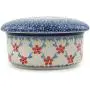 Polish Pottery Jar with Lid 5-inch Floral Lattice made by Ceramika Artystyczna Polish Pottery Jar with Lid 5-inch Floral Lattice made by Ceramika Artystyczna