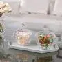 Bocal à bonbons en verre ComSaf avec couvercle, bol décoratif de rangement en cristal, set de 2 (Diamètre : 4,3 pouces) Bocal à bonbons en verre ComSaf avec couvercle, bol décoratif de rangement en cristal, set de 2 (Diamètre : 4,3 pouces)