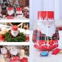 Debuy Christmas Party Tumbler Candy Box Storage Iron Tin Can Jar Gift Home Decor (A)