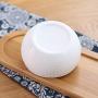 WEIWEI Spice Jars Box,Kitchen Ceramic Condiment Storage Container and Bamboo Pallet Three-Piece Set