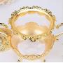 European gold/silver plated glass jars and lids glass container sugar bowl tea coffee sugar storage jars SNG001,gold plated