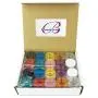 Beauticom 200 Stück 3g/3ml Leere Klare Behälter Gläser mit Farbverschlüssen für Puder, Make-up, Creme, Lotion, Lippenbalsam/Gloss, Kosmetikproben