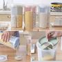 Home Kitchen Storage Jar Sealed Anti Moisture Sorting Grids Beans Rice Grain Cereal Snacks Dried Fruit Cans 5 L Container Box,L Green