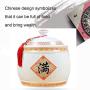 Food Storage Porcelain rice cylinder/kitchen storage tank/Sealing cap moisture-proof jar/Rice storage bucket/Preservation Rice Ware Organization Sets, capacity-12.5kg