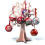 TOYANDONA Christmas Tinplate Ball Candy Storage Jar Candy Boxes Christmas Tree Decoration Holiday Surprise Gift 5pcs (Random Pattern)