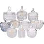 Colorful Glass Candy Tank Spices Storage Box Sugar Bowl With Lids Storage Jewelry Box Fruit Container Jewelry Storage Organizer,7