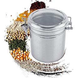 fosa Coffee Container, Stainless Steel Coffee Container Vacuum Sealed Storage Jar Kitchen Dry Food Pantry Containers for Pasta, Tea, Coffee, Cookies, Candy(1400ml)