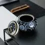 Kühle Zitronen-Chinesische Blaubelefant-Keramik-Teetassen/Teetiegel/Teekannen/Teekuchen-Behälter/Siegelglas für Tee/Süßigkeiten/Dekorative Glasbehälter für Lagerung – Geschäftsgabe, Hochzeitsgeschenk