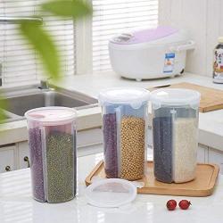 | Storage Bottles & Jars thickening kitchen multigrain transparent storage tank circular seal pot dry grains receive large tank | by HUDITOOLS | 1 PCs