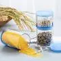 Sealed Glass Storage Jar Food Grains Transparent Bottle Tea Coffee Seal Storage Cans DELICATEWNN (Capacity : Blue 450ml) Sealed Glass Storage Jar Food Grains Transparent Bottle Tea Coffee Seal Storage Cans DELICATEWNN (Capacity : Blue 450ml)
