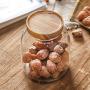 Transparent Glass Sealed Storage Jar Food Grains Moisture-proof Bottle Tea Coffee Kitchen Seal Storage Cans DELICATEWNN (Capacity : 1200ml)