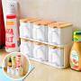 Spice Jar Seasoning Box Plastic Salt Pepper Kitchen Cumin Powder Storage Bottle Clear Transparent Rack Condiment Set Tools,Crystal 3pcs-set