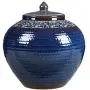 Kitchen Food Storage Containers Canisters Ceramic with Airtight Lids European Large Cereal Storage Container Jars Porcelain,Rustic Home Decor,Pantry Organization and Storage Tea Coffee Flour 10L Blue
